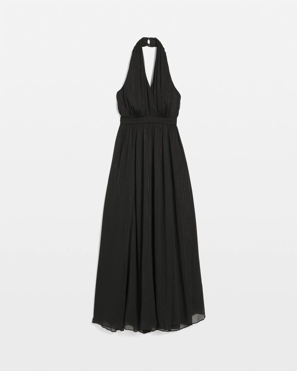 ◆ITZAVIBE◆ halterneck dress ICC22WOP02CH Petite Ikat Print + Lurex Maxi Halter Dress | White House
